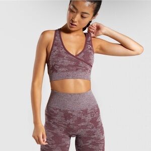 Gymshark Camo Seamless Legging & Sports Bra Set